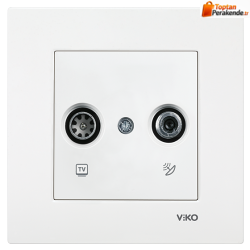 Viko Karre/Meridian Beyaz Tv-Sat Geçişli 11db Mekanizma (Çerçeve Hariç) 90967087